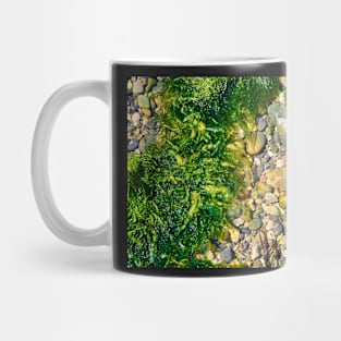 Rock Pool With Beach Pebbles & Seaweed - Abstract Coastal - #2 Mug